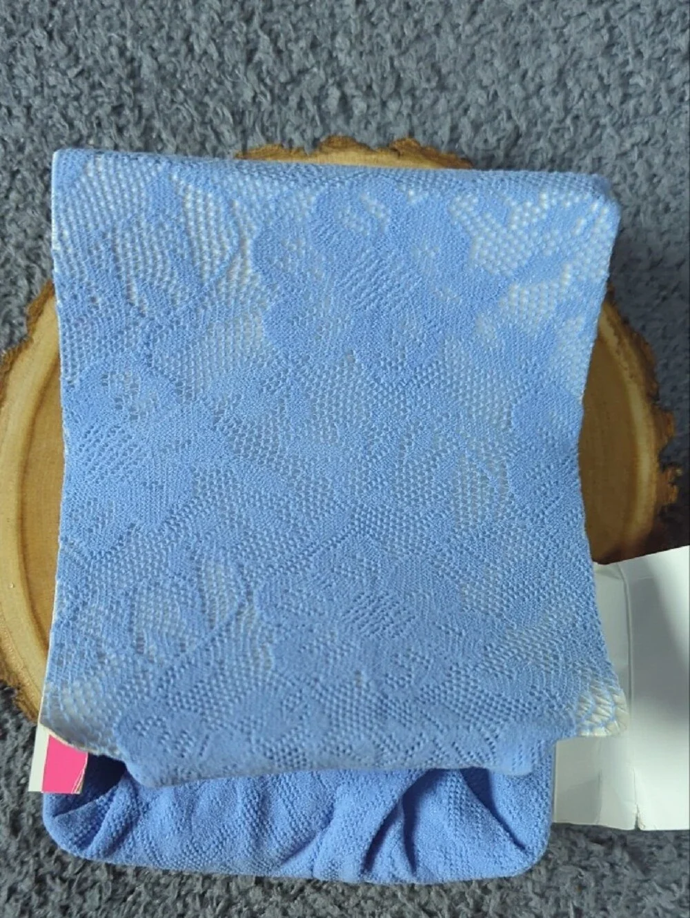 Xhilaration All Over Floral Light Blue Lace Tights